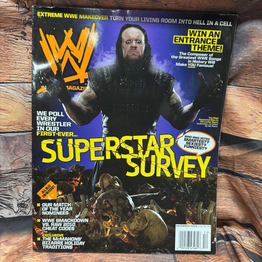 WWE Magazine December 2009 The Undertaker Superstar Survey Wrestling